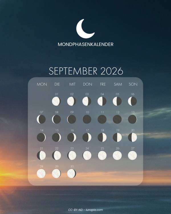 Mondphasenkalender september 2026