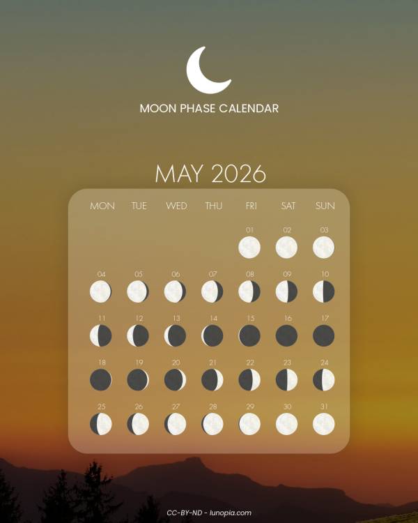 Moon phase calendar May 2026