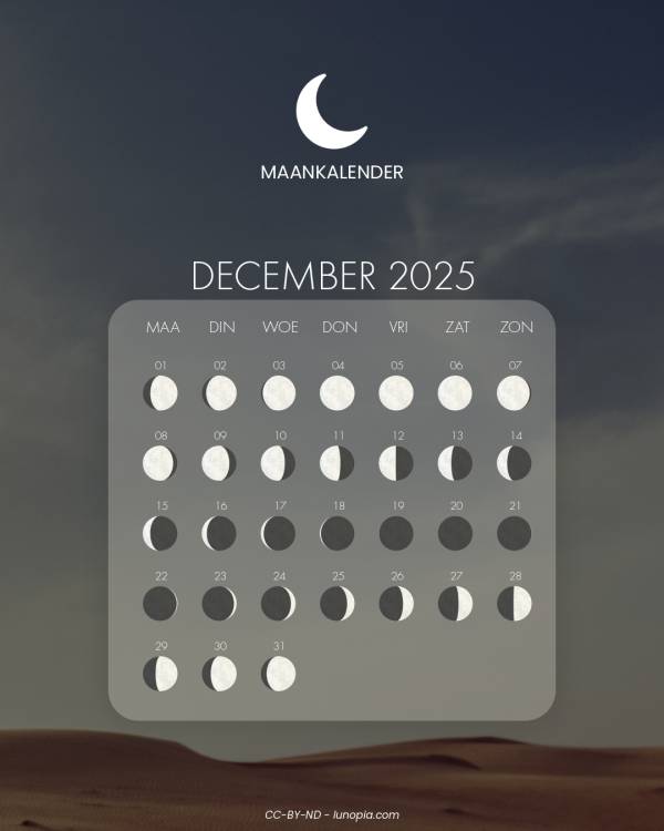 Maankalender december 2025