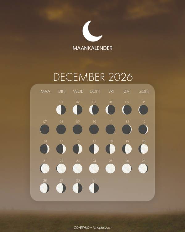 Maankalender december 2026