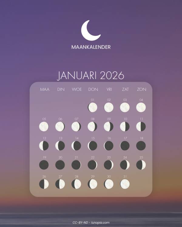 Maankalender januari 2026