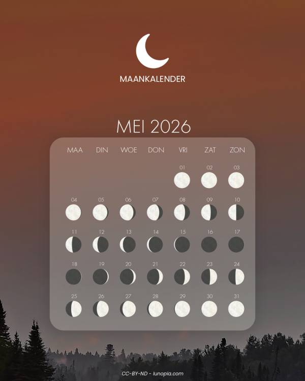 Maankalender mei 2026