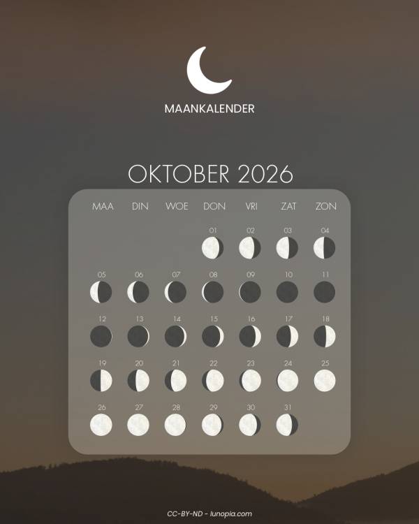 Maankalender oktober 2026