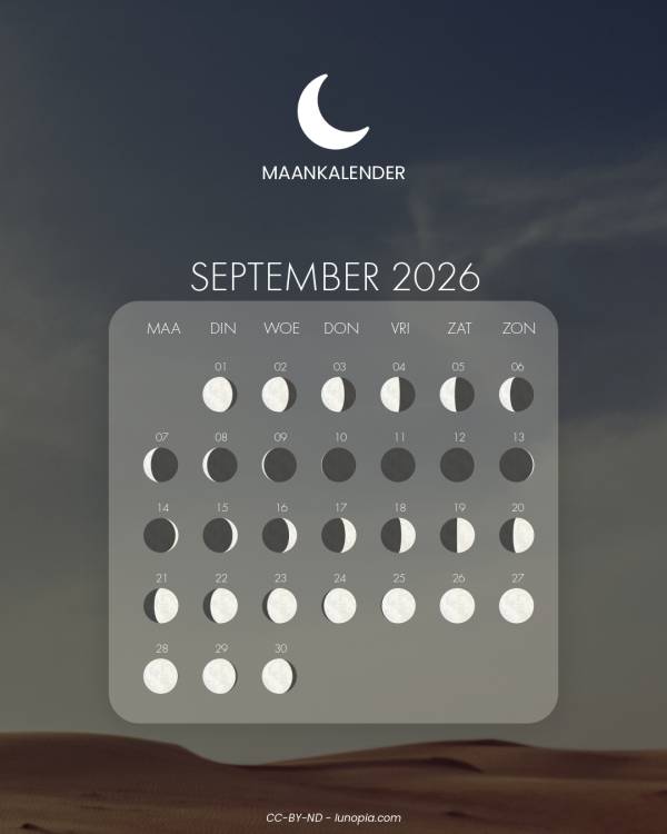 Maankalender september 2026
