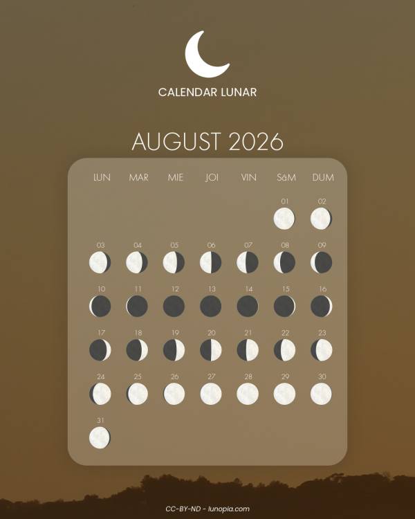 Calendar lunar august 2026