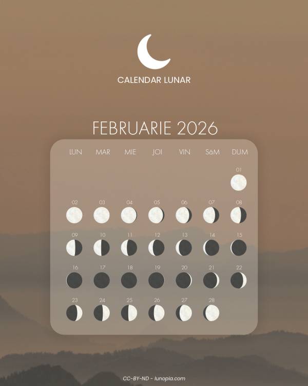 Calendar lunar februarie 2026