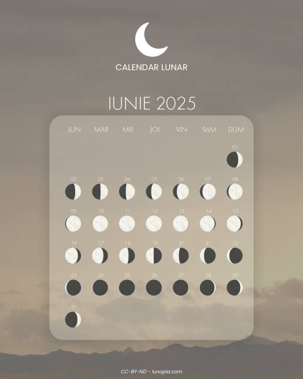 Calendar lunar iunie 2025