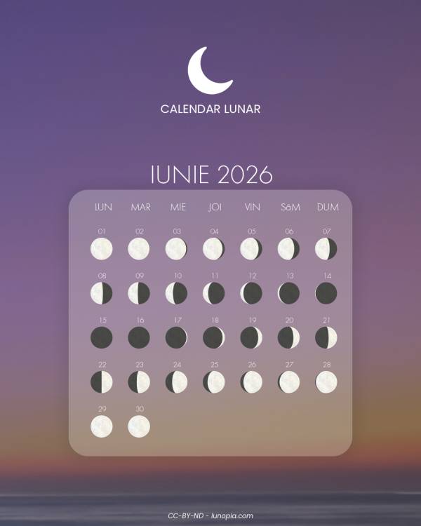 Calendar lunar iunie 2026