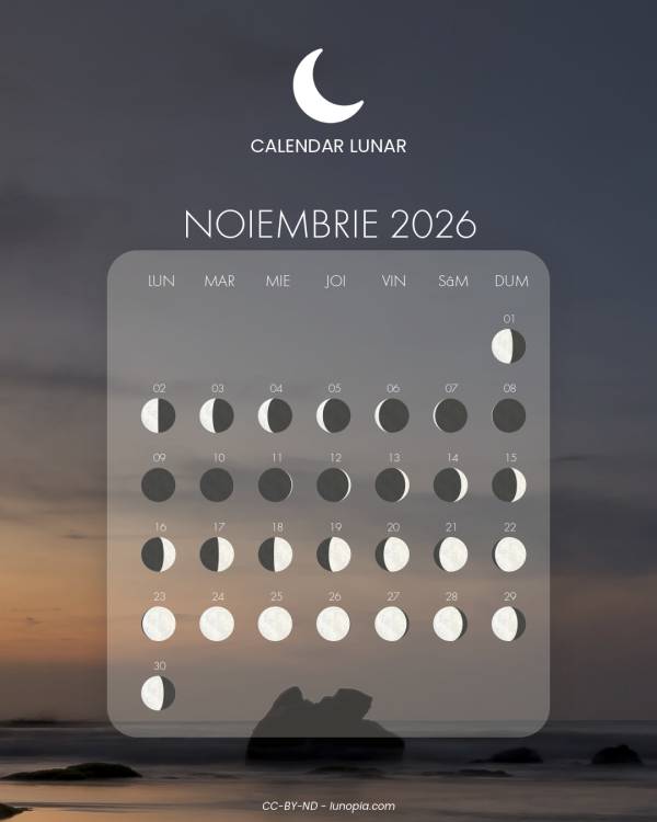 Calendar lunar noiembrie 2026