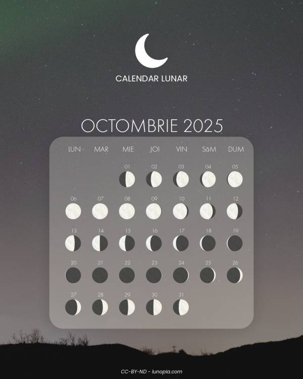 Calendar lunar octombrie 2025