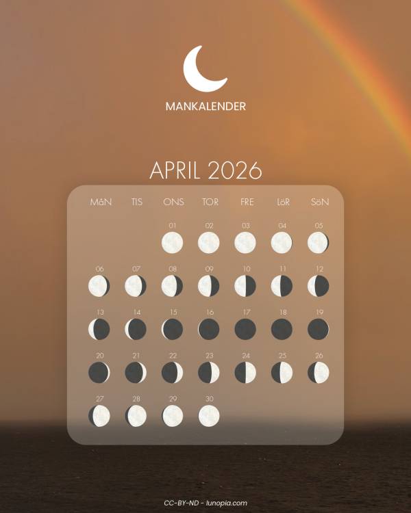 Månkalender april 2026