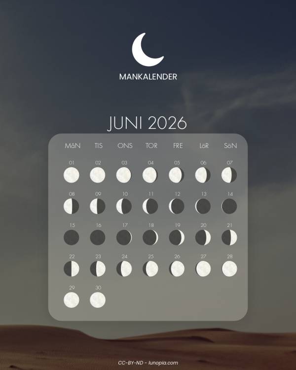 Månkalender juni 2026