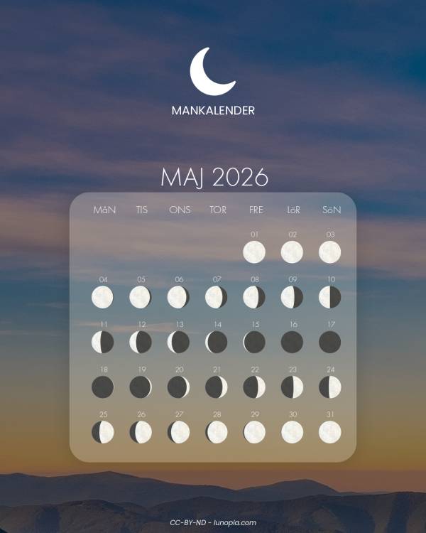 Månkalender maj 2026