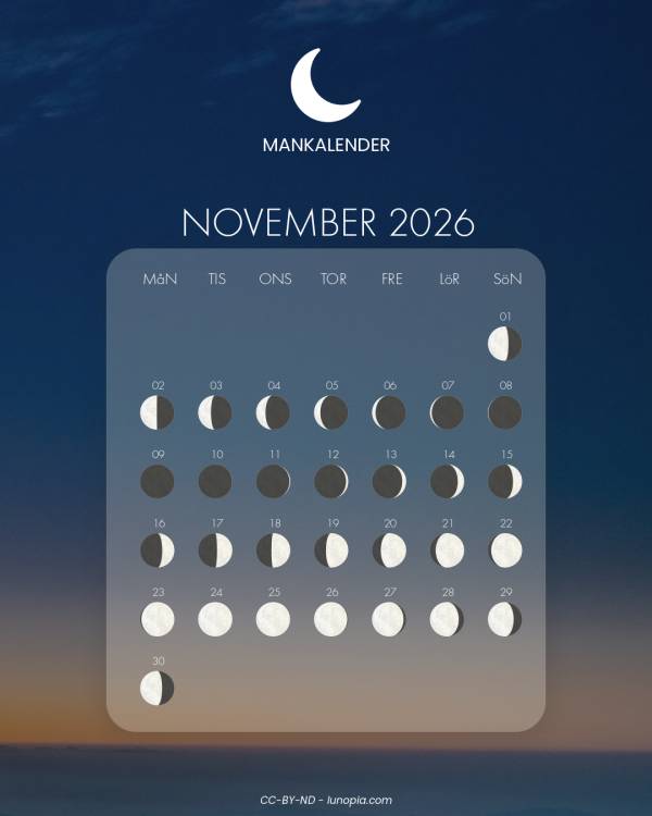 Månkalender november 2026