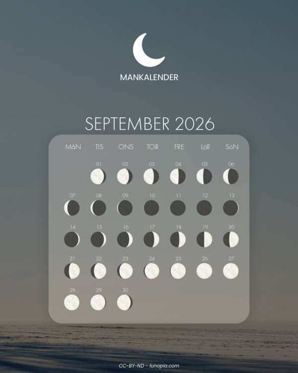Månkalender september 2026