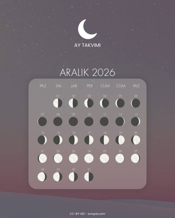 Ay takvimi aralık 2026