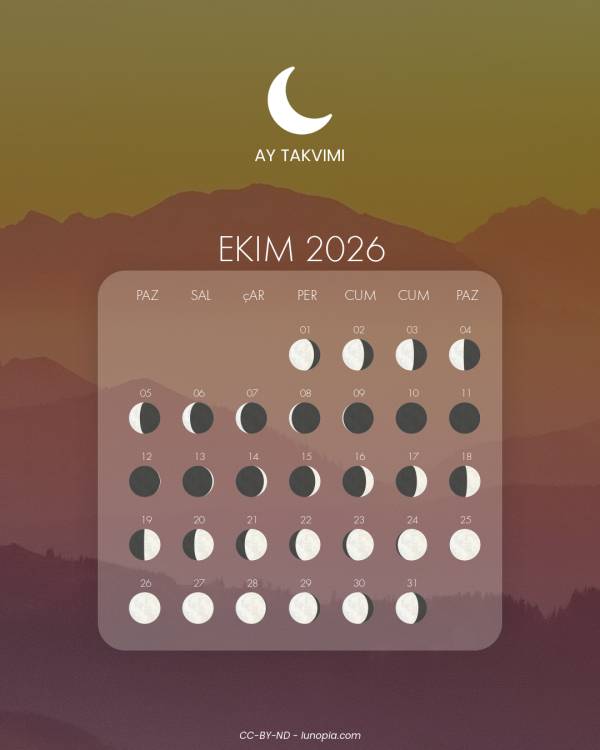 Ay takvimi ekim 2026