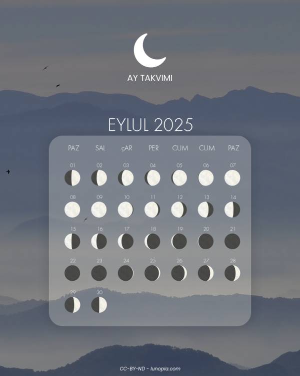 Ay takvimi eylül 2025