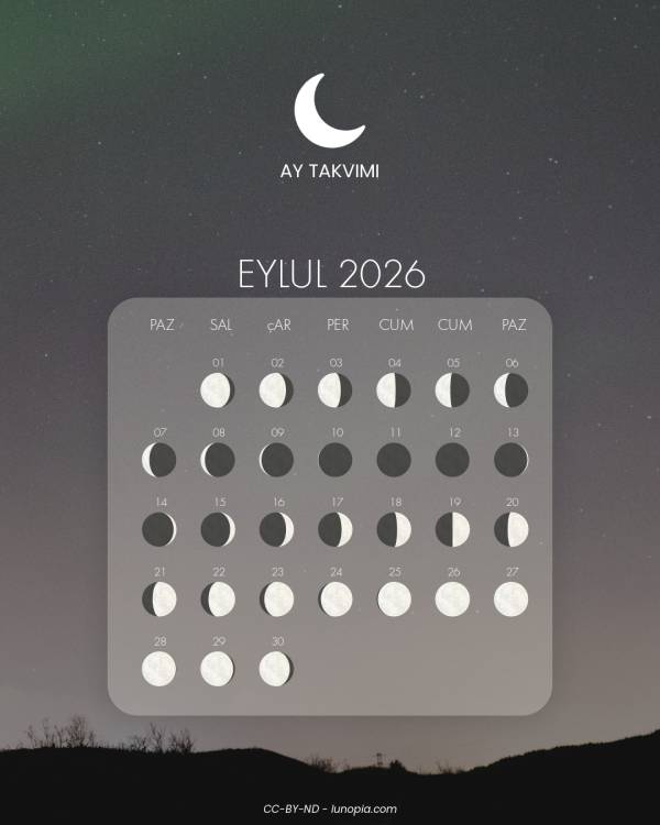 Ay takvimi eylül 2026