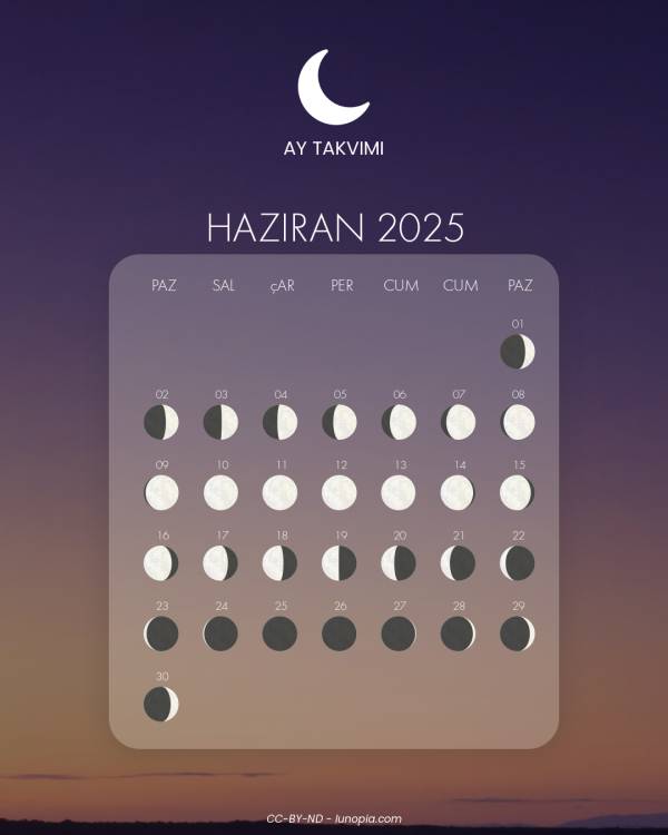 Ay takvimi haziran 2025