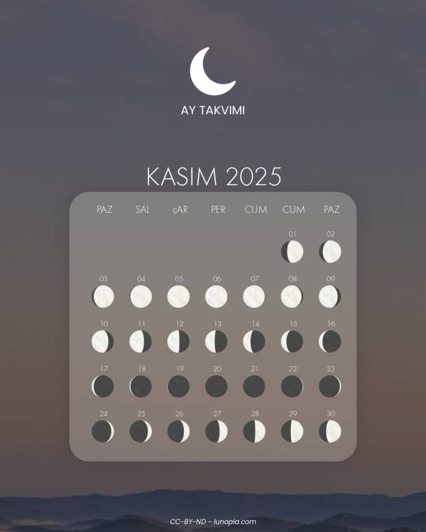 Ay takvimi kasım 2025
