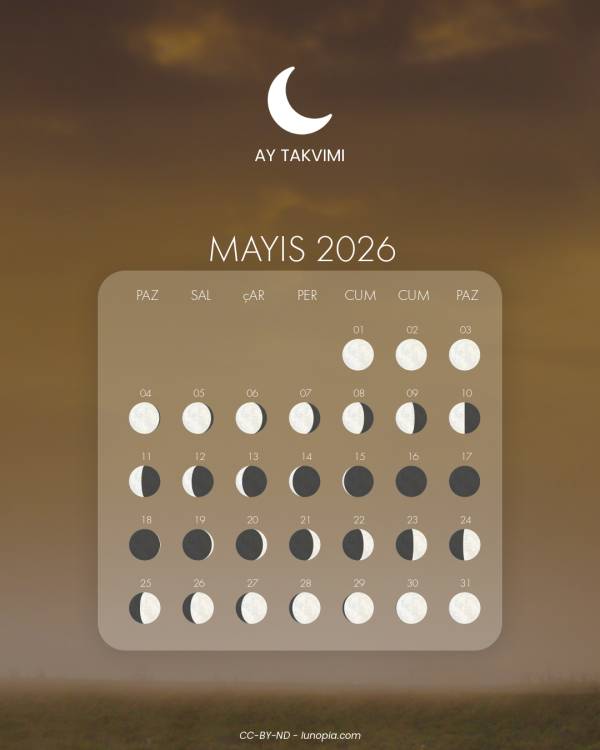 Ay takvimi mayıs 2026