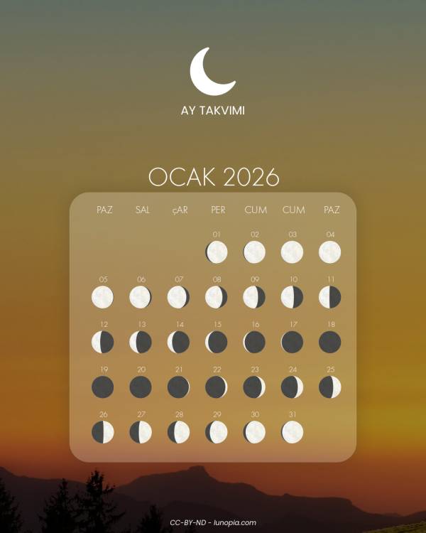 Ay takvimi ocak 2026